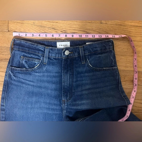 FRAME Blue Le High 'N' Tight Crop Mini Boot Jeans - Picture 9 of 9